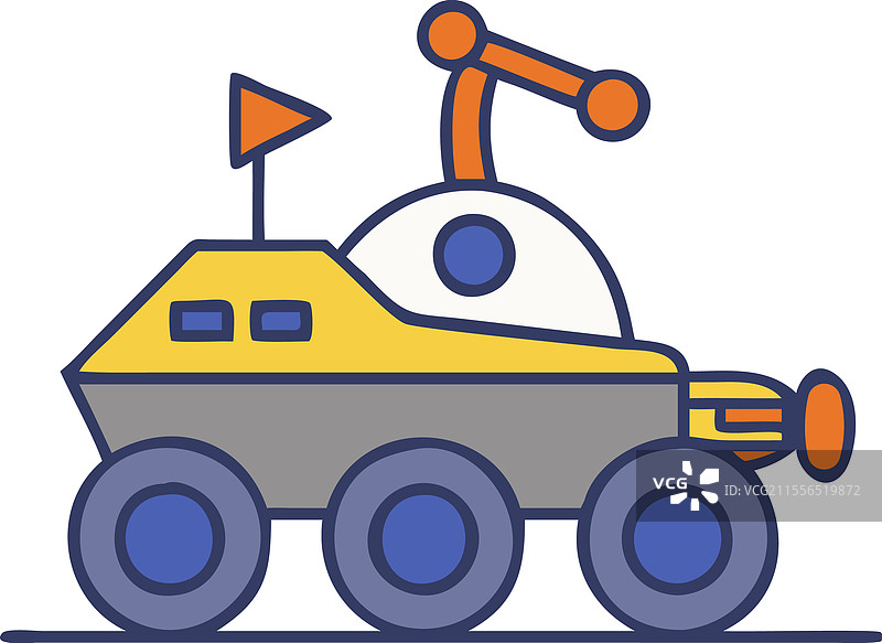 现代火星探测车图标图片素材