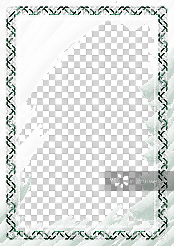 带有巴基斯坦国旗的竖框和边框图片素材