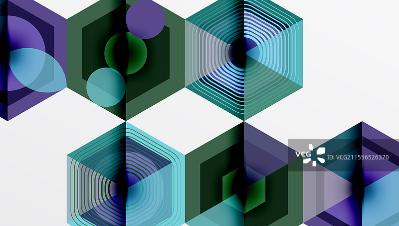 六边形设计几何抽象背景图片素材