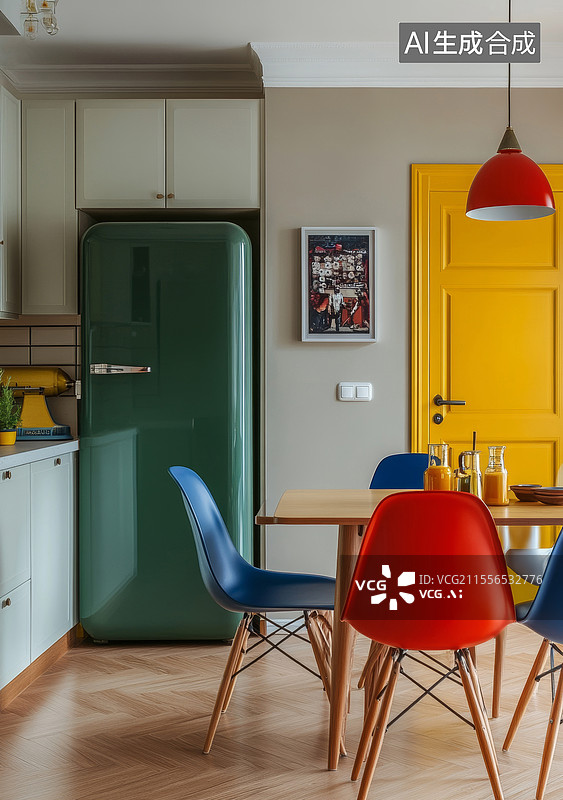 【AI数字艺术】样板房室内家具设计厨房图片素材