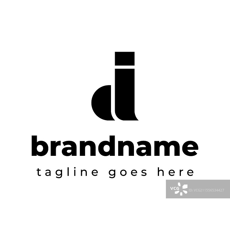 适合任何场合的字母二合一单字母标志图片素材