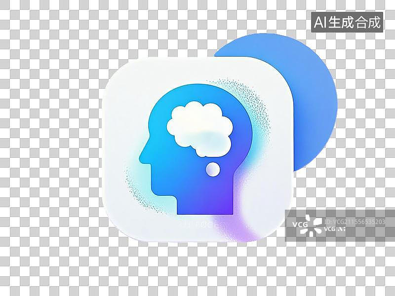 【AI数字艺术】思考者的思维图标图片素材