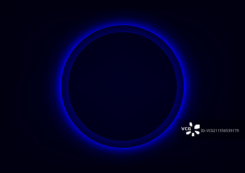 深蓝色圆形科技抽象图案图片素材