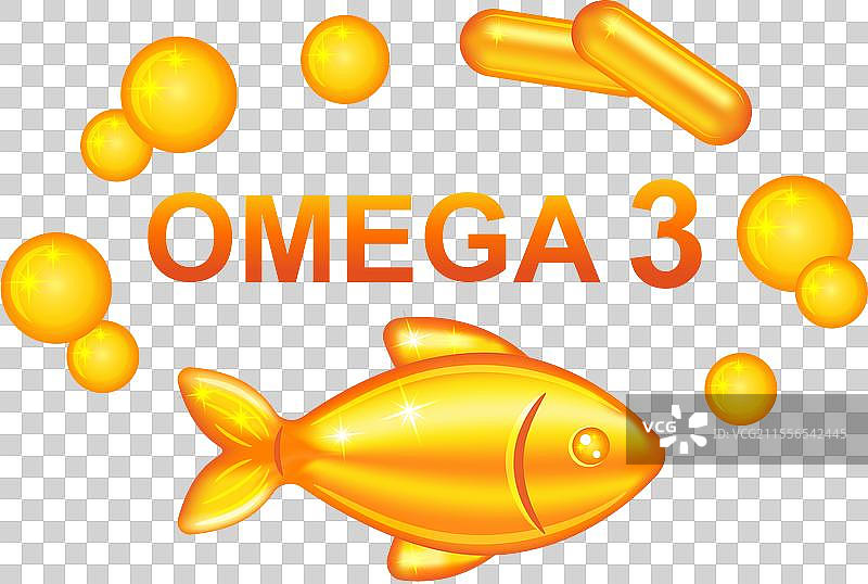 鱼油Omega-3脂肪酸维生素胶囊图片素材