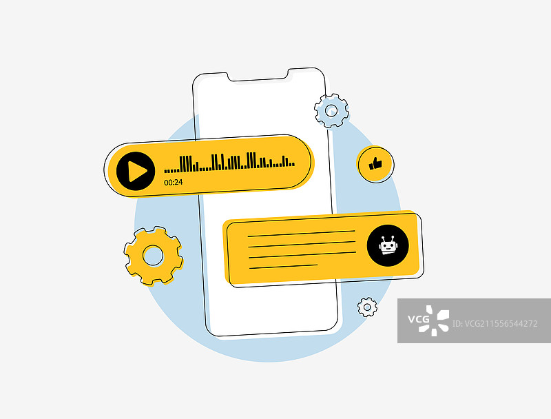 人工智能驱动的聊天机器人用于商业客户支持图片素材