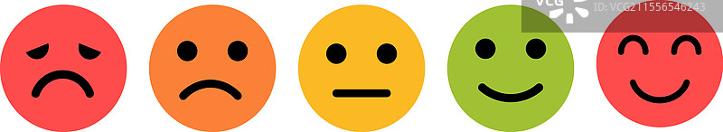 表情符号图标集  emoji反馈图标集  评分图片素材