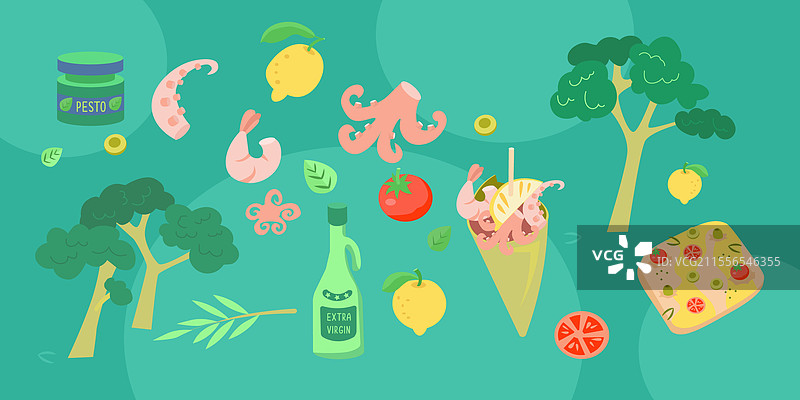 利古里亚传统地中海意大利自然图片素材