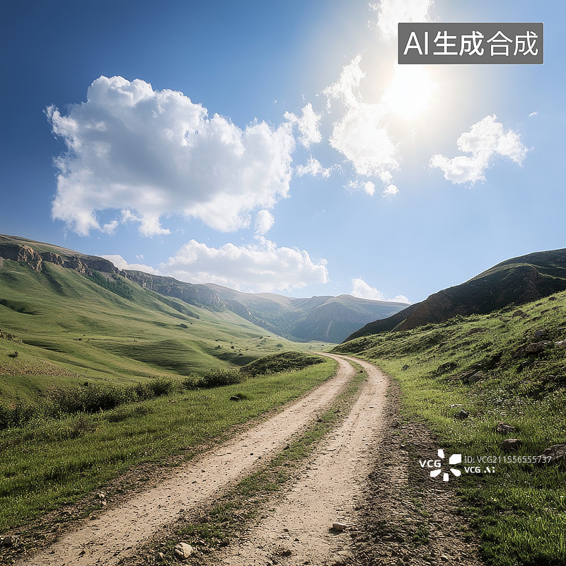 【AI数字艺术】山路图片素材