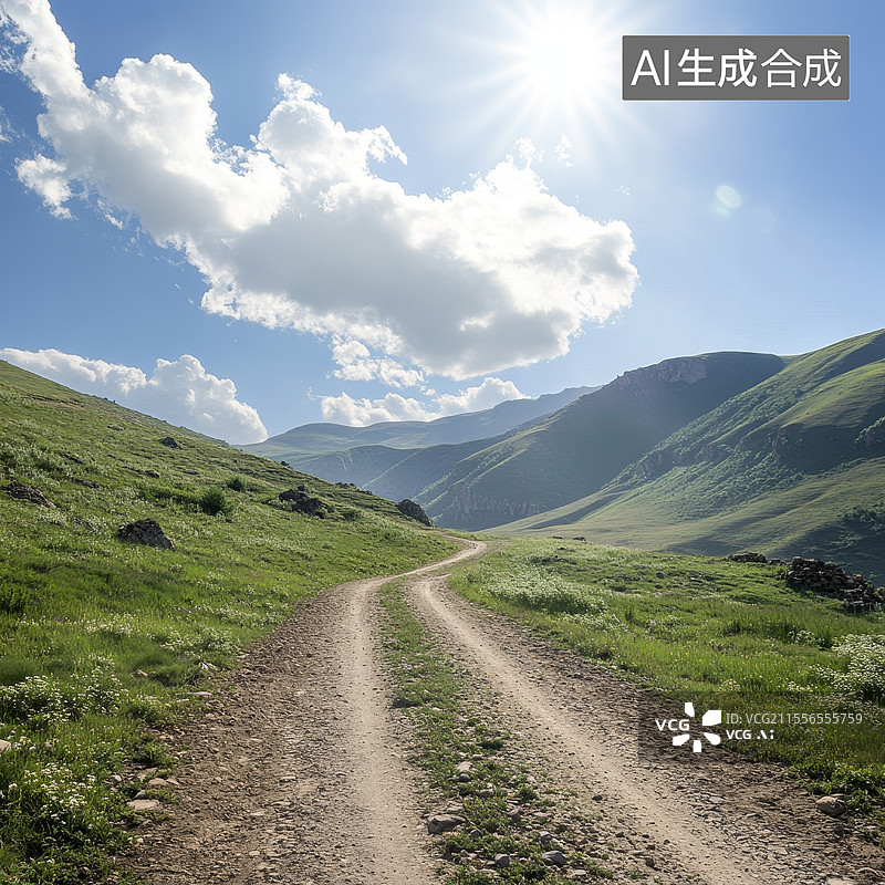 【AI数字艺术】山路图片素材