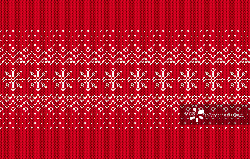 无缝编织图案，圣诞红色背景图片素材