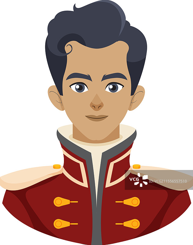 穿着红色制服的王子图片素材