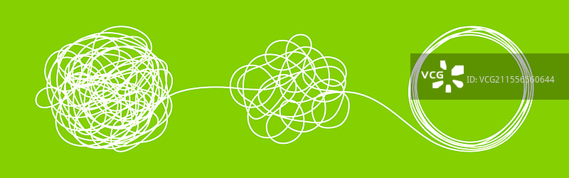 混沌与秩序商业概念扁平风格设计图片素材