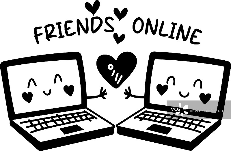 在线朋友图片素材