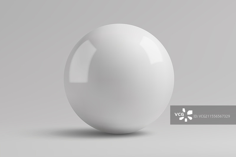 灰色渐变背景上的白色球体图片素材