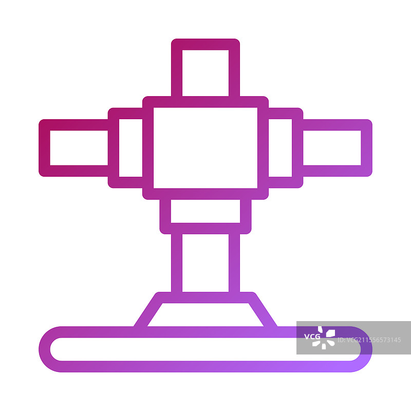 白色背景上的紫色灌溉系统图标图片素材