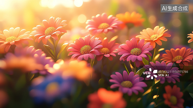 【AI数字艺术】盛开的鲜花图片素材