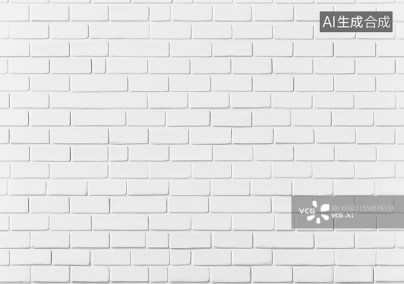 【AI数字艺术】白色砖墙图片素材