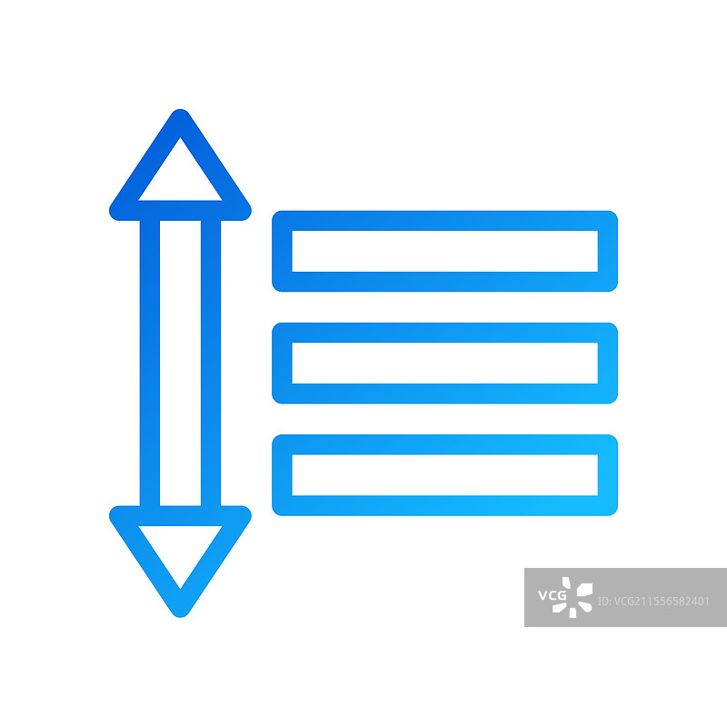 蓝色渐变滤镜排序图标向上图片素材