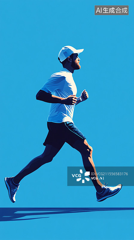 【AI数字艺术】年轻人在开学季的运动会中奔跑，象征着学校生活的兴奋与活力，突出青春、决心图片素材