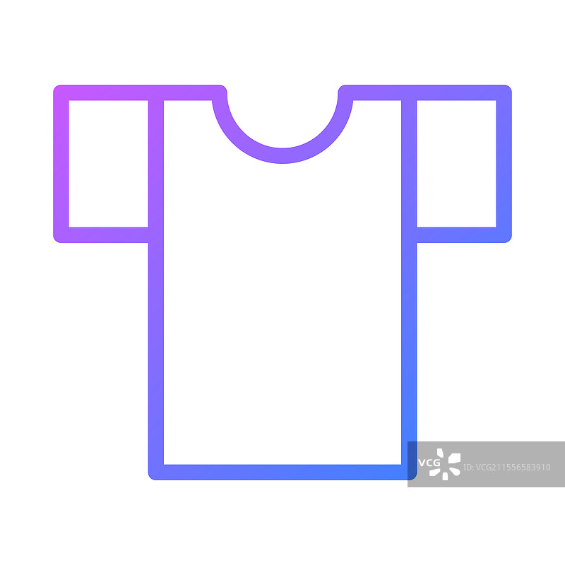 渐变色细节的T恤轮廓设计图片素材