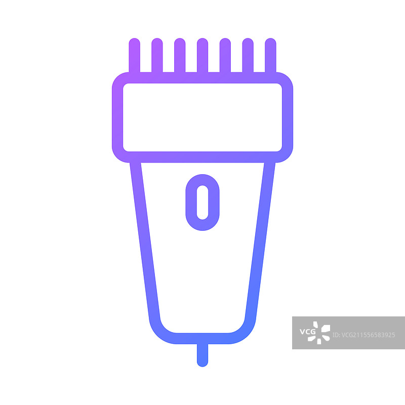 紫色渐变的电动理发器图片素材