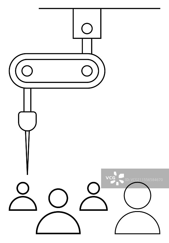 带有悬臂的机器人自动化操作图片素材