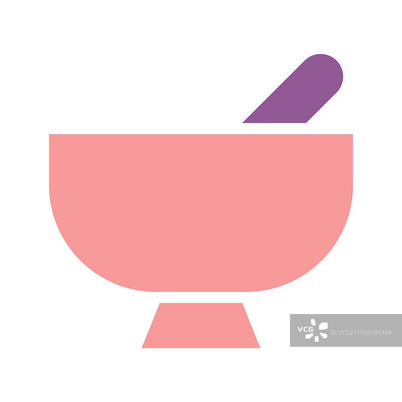 简约设计的研钵和杵图标图片素材