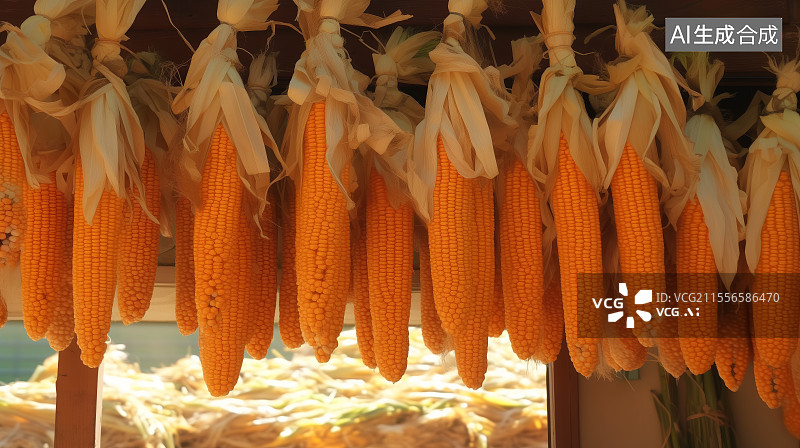 【AI数字艺术】秋天丰收的玉米图片素材