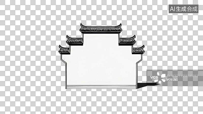 【AI数字艺术】马头墙新中式中国风现代简约高雅图片素材