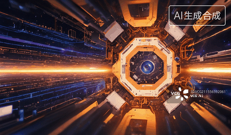 【AI数字艺术】未来科技之门图片素材