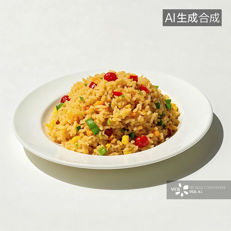 【AI数字艺术】色彩缤纷美味扬州炒饭图片素材