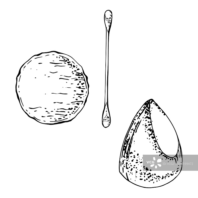 化妆棉垫 棉签 棉棒 海绵 棉条图片素材