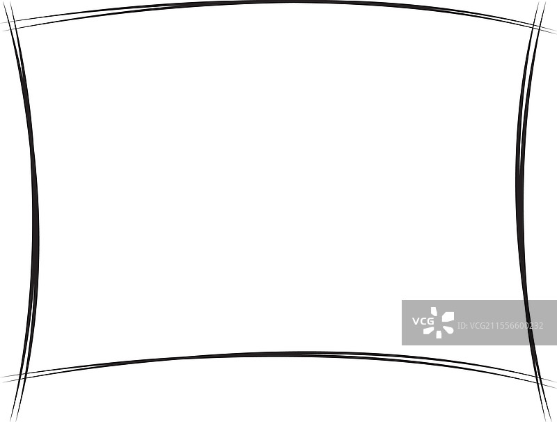 时尚的空框架，带有独特的手绘笔触图片素材