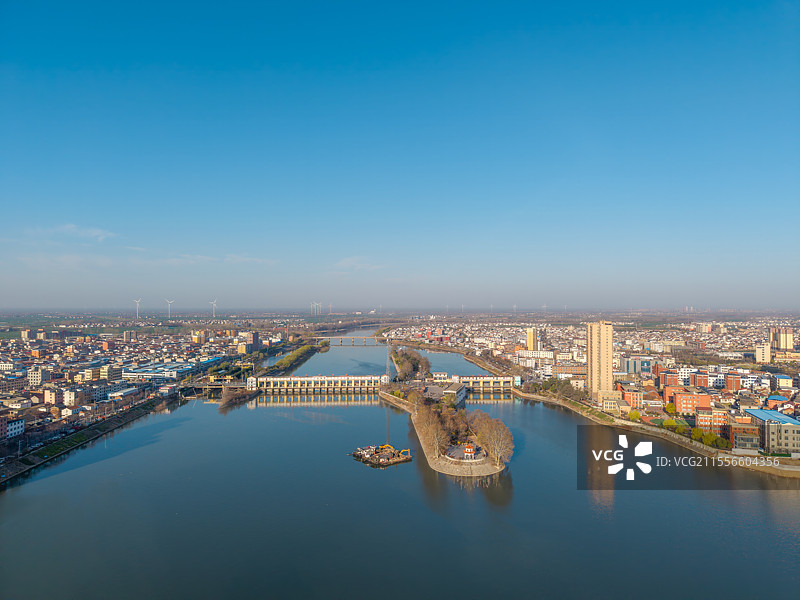 中国河南省周口市沈丘沙河大闸图片素材
