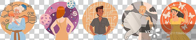 男女角色的思维方式类型图片素材