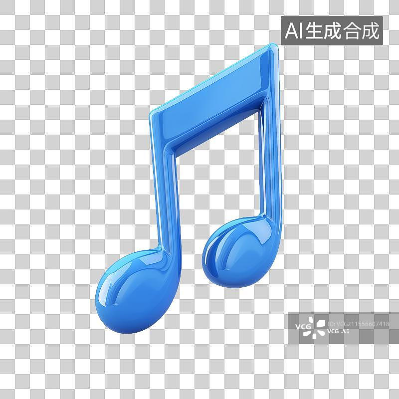 【AI数字艺术】3D音乐音符图片素材
