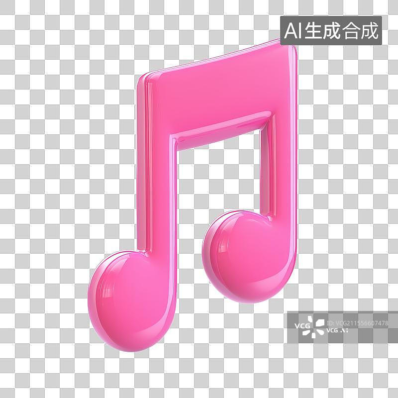 【AI数字艺术】3D音乐音符图片素材