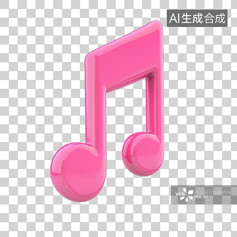 【AI数字艺术】3D音乐音符图片素材