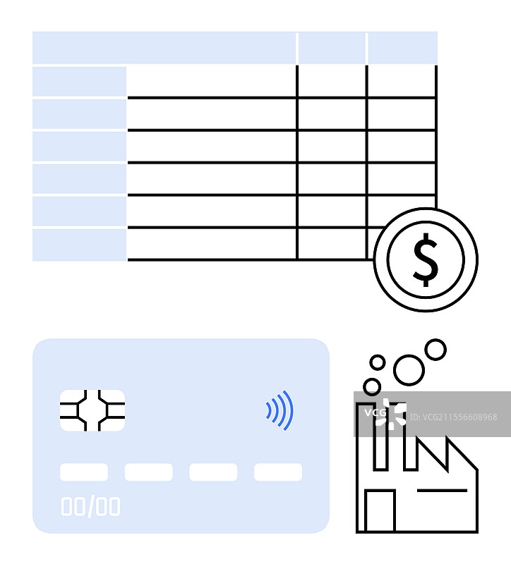 信用卡财务交易概览图片素材