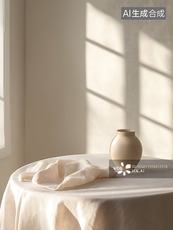 【AI数字艺术】室内陶艺艺术主题电商背景图片素材