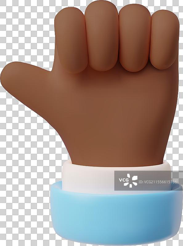 卡通风格的3D点赞图标图片素材