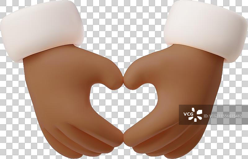 孤立的3D手心形图案图片素材