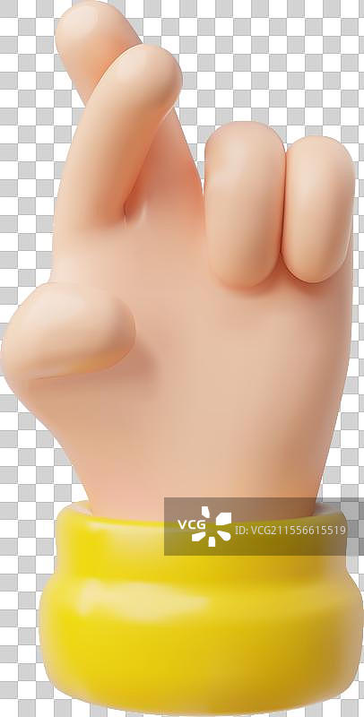 双手交叉的手势 3D 表情符号图片素材