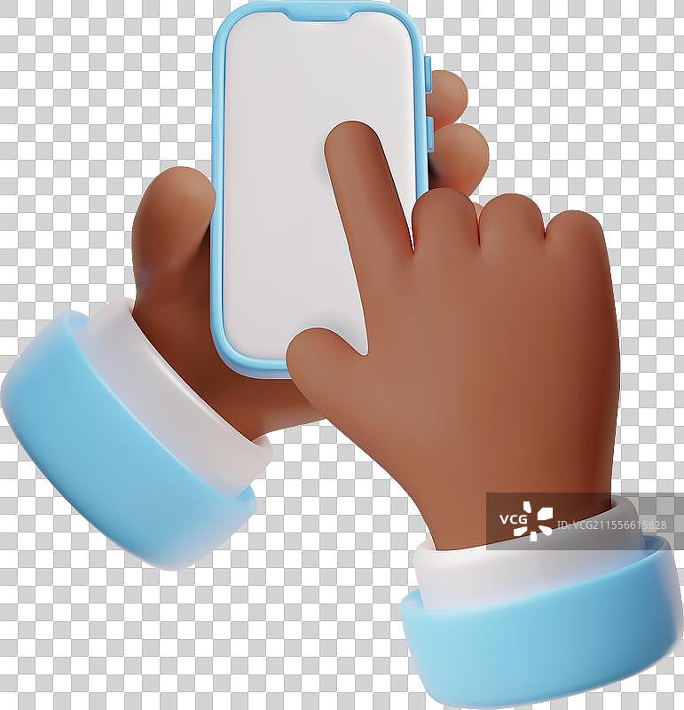 3D手部智能手机触控图标图片素材