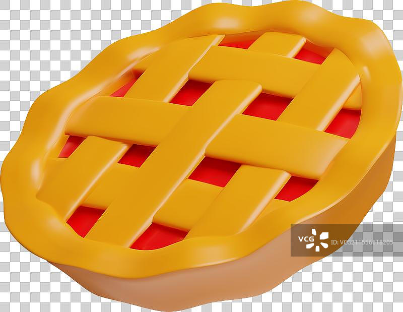 水果或浆果果酱的3D卡通派图片素材