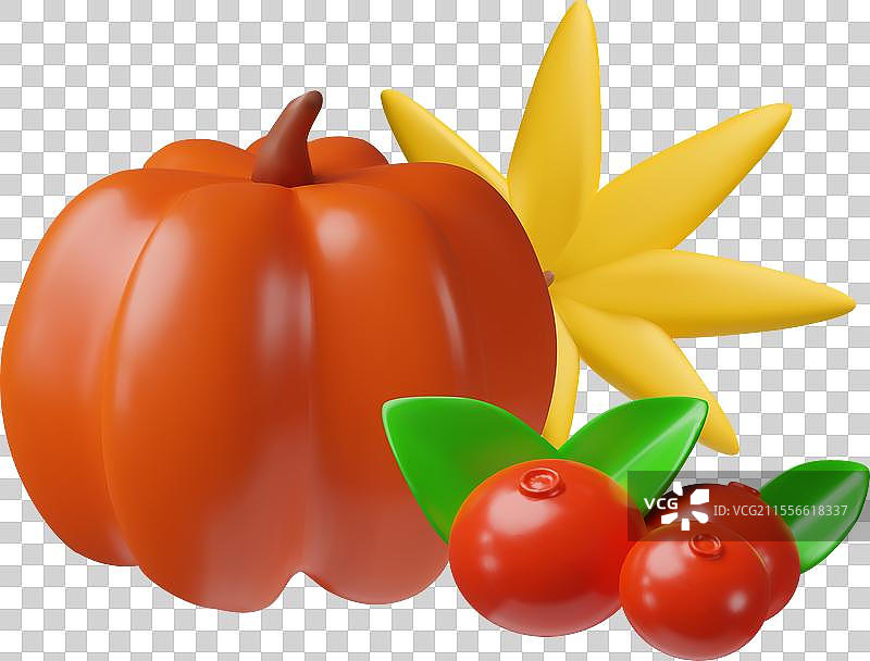 秋季收获3D图标图片素材