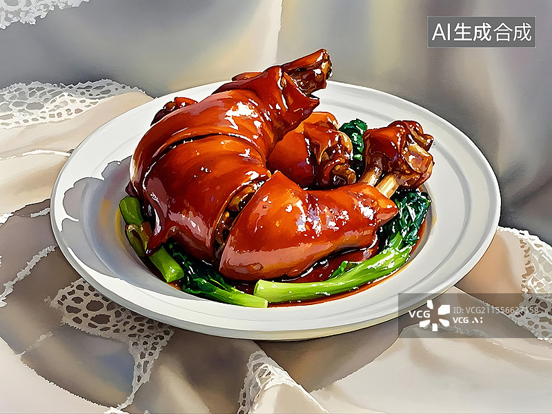 【AI数字艺术】红烧猪蹄图片素材