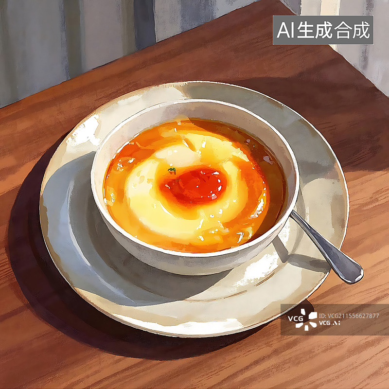 【AI数字艺术】鸡蛋羹图片素材