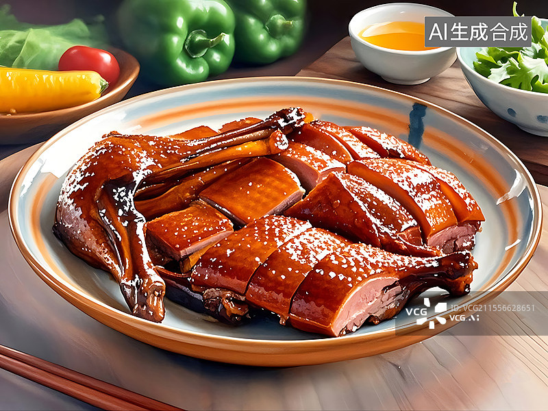 【AI数字艺术】酱板鸭图片素材