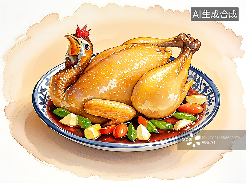 【AI数字艺术】叫花鸡图片素材